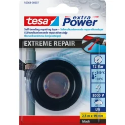 Tesa Silikontape Sort 19 mm x 2,5 m