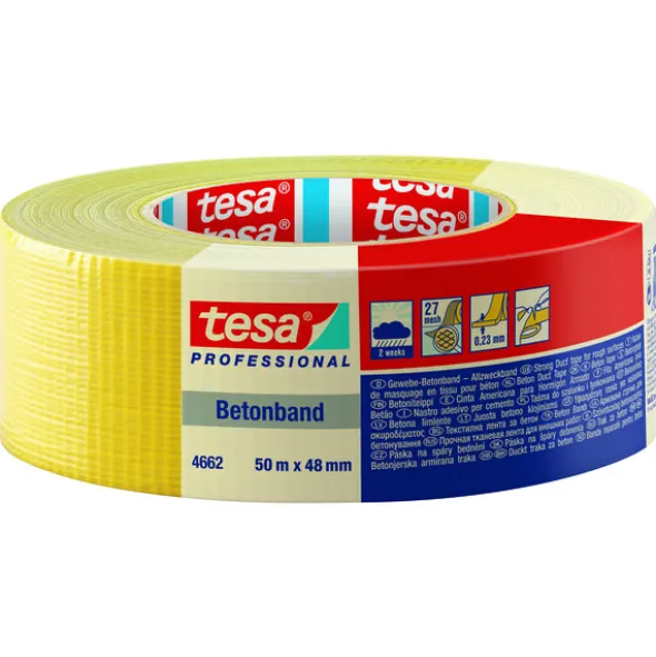 Tesa Tekstiltape 4662 Gul 48 mm x 50 m