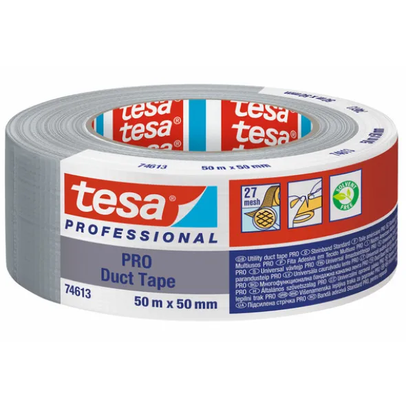 Tesa Tekstiltape Pro Sølvgrå 50 mm x 50m