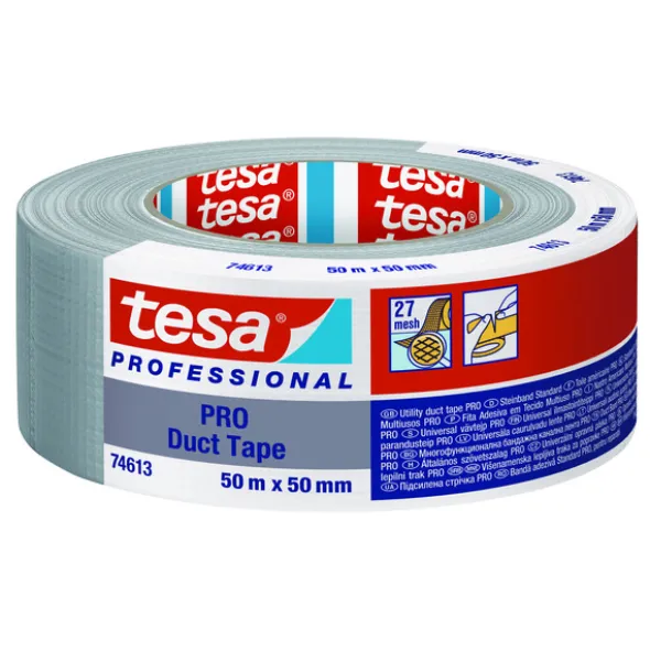 Tesa Tekstiltape Pro Sølvgrå 50 mm x 50m