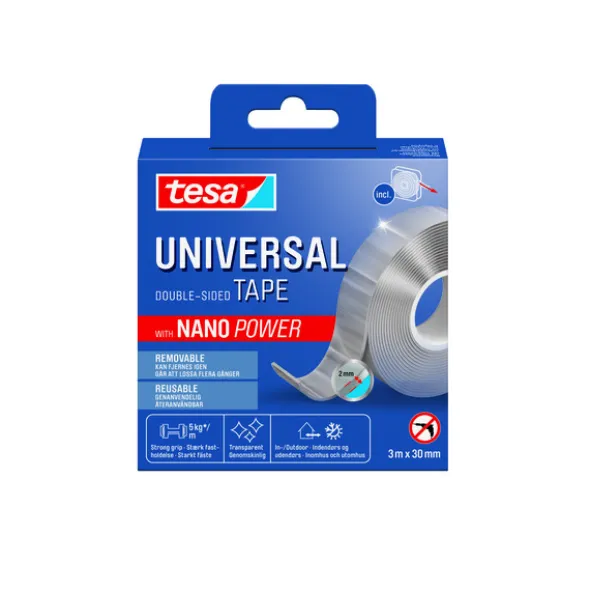Tesa Universal Monteringstape Nano Power 3 m x 30 mm