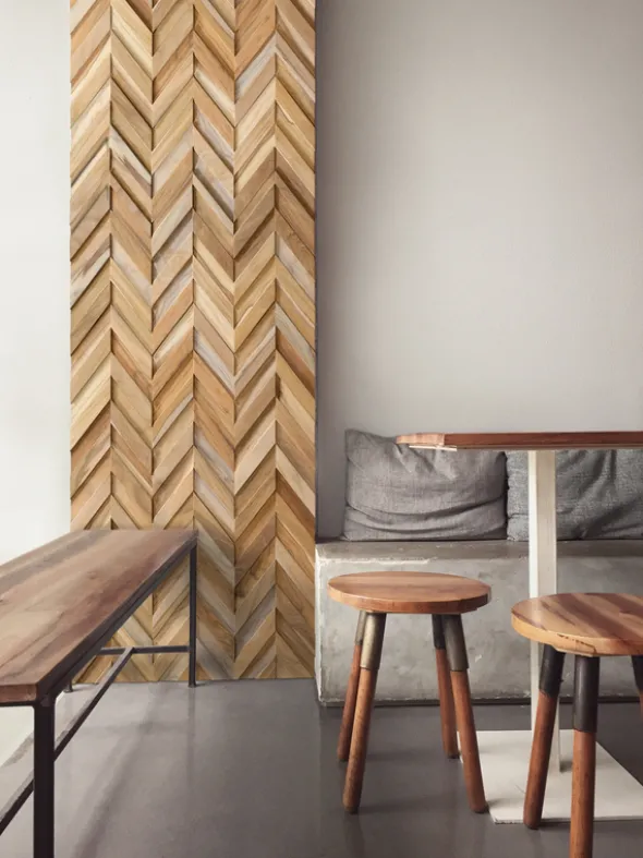 VEGGBEKLEDNING CHEVRON TEAK22760410