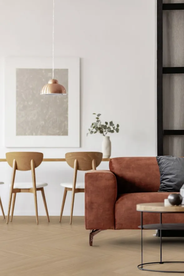 Virtuo 55 Rigid Acoustic Blomma Natural Herringbone Klikkvinyl